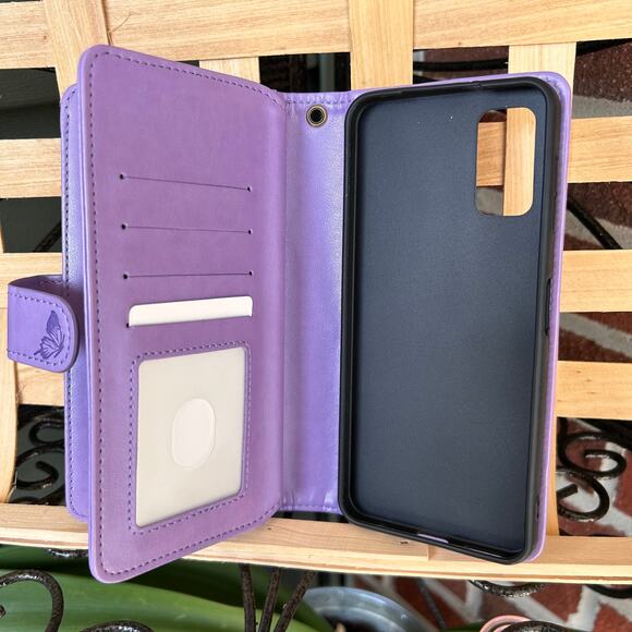 Phone Case Wallet Lavender Butterfly OnePlus Nord 6.5" Leather Cover LaCasse - Picture 8 of 13